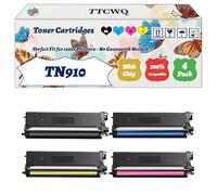 Compatible for Brother TN910 Toner Cartridges Work for Brother HL-L9310CDW HL-L9310CDWT HL-L9310CDWTT MFC-L9570CDW Printers (4-Pack BK/C/M/Y)