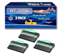 Compatible for Brother WT-200CL Waste Toner Container, Work for Brother DCP-9010CN HL-3040CN HL-3070CW MFC-9120CN MFC-9320CW Printers, Waste Toner Container WT200CL (3 Pack Black)
