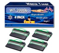 Compatible for Brother WT-200CL Waste Toner Container, Work for Brother DCP-9010CN HL-3040CN HL-3070CW MFC-9120CN MFC-9320CW Printers, Waste Toner Container WT200CL (4 Pack Black)