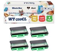 Compatible for Brother WT-320CL Waste Box Work for Brother HL-L8250CDN HL-L8360CDW HL-L9310CDW HL-L8260CDW Printers (4 Pack Black)