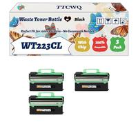 Compatible for Brother WT223CL Waste Toner Bottle Work for Brother DCP-L3510CDW DCP-L3550CDW Printers, with Chip, High Yield 50000 Pages, High-Definition Printing (3 Pack Black)