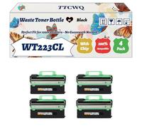 Compatible for Brother WT223CL Waste Toner Bottle Work for Brother DCP-L3510CDW DCP-L3550CDW Printers, with Chip, High Yield 50000 Pages, High-Definition Printing (4 Pack Black)