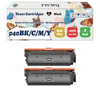 Compatible for Canon 040BK/C/M/Y Toner Cartridges Work for Canon i-SENSYS LBP-710Cx i-SENSYS LBP-712Cx Printers, with Chip, High Yield 7300 Pages, High-Definition Printing (2 Pack Black)