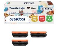 Compatible for Canon 0461C001 0458C001 0456C001 0454C001 Toner Cartridge Work for Canon i-SENSYS LBP710Cx i-SENSYS Printers (3 Pack Black)