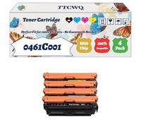 Compatible for Canon 0461C001 0458C001 0456C001 0454C001 Toner Cartridge Work for Canon i-SENSYS LBP710Cx i-SENSYS Printers (4-Pack BK/C/M/Y)