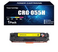 Compatible for Canon 055 055H High Yield Toner Cartridge Replacement with Chip for Canon MF742cdw MF746cx LBP663cdw LBP663cdn LBP664cx Printer Ink Multicolor 1 Pack,Y-2300 pages