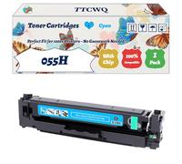 Compatible for Canon 055H Toner Cartridges Work for Canon i-SENSYS LBP-662Cdw LBP-663Cdw LBP-664Cx Printers, with Chip, High Yield 8600 Pages, High-Definition Printing (1 Pack Cyan)