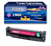 Compatible for Canon 055H Toner Cartridges, Work for Canon i-SENSYS LBP-662Cdw LBP-663Cdw Printers (1 Pack Magenta)