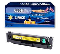 Compatible for Canon 055H Toner Cartridges, Work for Canon i-SENSYS LBP-662Cdw LBP-663Cdw Printers (1 Pack Yellow)