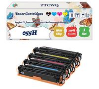 Compatible for Canon 055H Toner Cartridges Work for Canon i-SENSYS MF742Cdw MF743Cdw MF744Cdw MF746Cx Printers, with Chip, High Yield 8600 Pages, High-Definition Printing (4-Pack BK/C/M/Y)