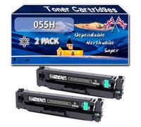 Compatible for Canon 055H Toner Cartridges, Work for Canon i-SENSYS MF742Cdw MF743Cdw MF744Cdw Printers (2 Pack Black)