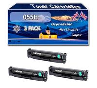 Compatible for Canon 055H Toner Cartridges, Work for Canon i-SENSYS MF742Cdw MF743Cdw MF744Cdw Printers (3 Pack Black)