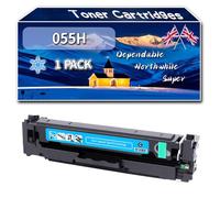 Compatible for Canon 055H Toner Cartridges, Work for Canon i-SENSYS MF742Cdw MF743Cdw MF744Cdw Printers (1 Pack Cyan)
