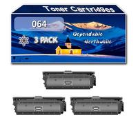 Compatible for Canon 064 Toner Cartridges, Work for Canon i-SENSYS LBP722Cdw LBP732Cdw MF832Cdw MF842Cdw Printers, Toner Cartridges CRG064 CRG-064 064BK 064C 064M 064Y (3 Pack Black)