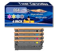 Compatible for Canon 064 Toner Cartridges, Work for Canon i-SENSYS LBP722Cdw LBP732Cdw MF832Cdw MF842Cdw Printers, Toner Cartridges CRG064 CRG-064 064BK 064C 064M 064Y (4-Pack BK/C/M/Y)