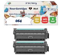 Compatible for Canon 064 Toner Cartridges Work for Canon i-SENSYS LBP722Cdw MF842Cdw LBP732Cdw MF832cdw Printers, with Chip, High Yield 6000 Pages, High-Definition Printing (2 Pack Black)