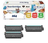 Compatible for Canon 064 Toner Cartridges Work for Canon i-SENSYS LBP722Cdw MF842Cdw LBP732Cdw MF832cdw Printers, with Chip, High Yield 6000 Pages, High-Definition Printing (3 Pack Black)