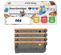Compatible for Canon 064 Toner Cartridges Work for Canon i-SENSYS LBP722Cdw MF842Cdw LBP732Cdw MF832cdw Printers, with Chip, High Yield 6000 Pages, High-Definition Printing (4-Pack BK/C/M/Y)