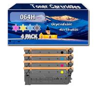 Compatible for Canon 064H Toner Cartridges, Work for Canon i-SENSYS LBP722Cdw MF832Cdw LBP732Cdw MF842Cdw Printers, Toner Cartridges CRG064 CRG-064 064BK 064C 064M 064Y (4-Pack BK/C/M/Y)