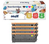Compatible for Canon 064H Toner Cartridges Work for Canon i-SENSYS LBP722Cdw MF842Cdw LBP732Cdw MF832cdw Printers, with Chip, High Yield 13400 Pages, High-Definition Printing (4-Pack BK/C/M/Y)