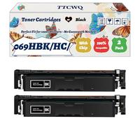 Compatible for Canon 069HBK/HC/HM/HY Toner Cartridges Work for Canon i-SENSYS MF752Cdw II MF754Cdw MF754Cdw II Printers, with Chip, High Yield 8600 Pages, High-Definition Printing (2 Pack Black)