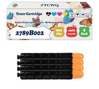 Compatible for Canon 2789B002 2793B002 2797B002 2801B002 Toner Cartridge Work for Canon imageRUNNER C5045 imageRUNNER C5250 imageRUNNER Printers (4-Pack BK/C/M/Y)