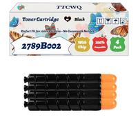 Compatible for Canon 2789B002 2793B002 2797B002 2801B002 Toner Cartridge Work for Canon imageRUNNER C5045 imageRUNNER C5250 imageRUNNER Printers (4 Pack Black)