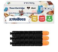 Compatible for Canon 2789B002 2793B002 2797B002 2801B002 Toner Cartridge Work for Canon imageRUNNER C5051i imageRUNNER C5051 imageRUNNER Printers (3 Pack Black)