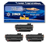 Compatible for Canon 715 Toner Cartridges, Work for Canon i-SENSYS LBP-3310 LBP-3370 Printers, Toner Cartridges CRG715 (3 Pack Black)