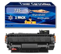 Compatible for Canon 715 Toner Cartridges, Work for Canon I-Sensys LBP-3310 LBP-3370 Printers, Toner Cartridges 1975B002 1976B002 CRG715 (1 Pack Black)