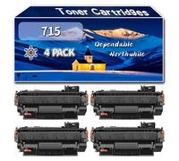 Compatible for Canon 715 Toner Cartridges, Work for Canon I-Sensys LBP-3310 LBP-3370 Printers, Toner Cartridges 1975B002 1976B002 CRG715 (4 Pack Black)