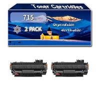 Compatible for Canon 715 Toner Cartridges, Work for Canon i-SENSYS LBP-3310 LBP-3370 Printers, Toner Cartridges CRG715 (2-Pack Black)