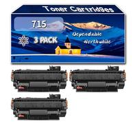 Compatible for Canon 715 Toner Cartridges, Work for Canon I-Sensys LBP-3310 LBP-3370 Printers, Toner Cartridges 1975B002 1976B002 CRG715 (3 Pack Black)
