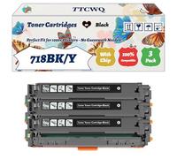 Compatible for Canon 718BK/Y Toner Cartridges Work for Canon i-SENSYS MF724cdw MF728 MF728cdw MF729 MF729cx MF8330 Printers (3 Pack Black)