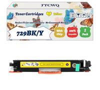 Compatible for Canon 729BK/Y Toner Cartridges Work for Canon i-SENSYS LBP-7010C i-SENSYS LBP-7018C Printers, with Chip, High Yield 2200 Pages, High-Definition Printing (1 Pack Yellow)