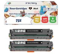 Compatible for Canon 731 Toner Cartridges Work for Canon i-SENSYS LBP-7100 LBP-7100Cn LBP-7100Cx LBP-7110Cw Printer, with Chip, High Yield 3400 Pages, High-Definition Printing (2 Pack Black)