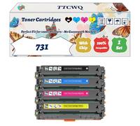 Compatible for Canon 731 Toner Cartridges Work for Canon i-SENSYS LBP-7100 LBP-7100Cn LBP-7100Cx LBP-7110Cw Printer, with Chip, High Yield 3400 Pages, High-Definition Printing (4-Pack BK/C/M/Y)