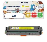 Compatible for Canon 731 Toner Cartridges Work for Canon i-SENSYS LBP-7100 LBP-7100Cn LBP-7100Cx LBP-7110Cw Printer, with Chip, High Yield 3400 Pages, High-Definition Printing (1 Pack Yellow)