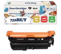 Compatible for Canon 732BK/Y Toner Cartridges Work for Canon i-SENSYS LBP-7780Cx Printers, with Chip, High Yield 7100 Pages, High-Definition Printing (1 Pack Black)