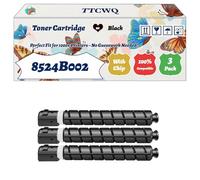 Compatible for Canon 8524B002 8525B002 8526B002 8527B002 Toner Cartridge Work for Canon imageRUNNER Advance C3330i Advance C3525i Advance Printers (3 Pack Black)