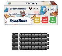 Compatible for Canon 8524B002 8525B002 8526B002 8527B002 Toner Cartridge Work for Canon imageRUNNER Advance C3330i Advance C3525i Advance Printers (4 Pack Black)