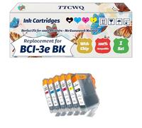 Compatible for Canon BCI-3e BK Ink Cartridges Work for Canon Smartbase MP730 Smartbase MP730F Smartbase MP730 Photo Smartbase Printers (1 Set)