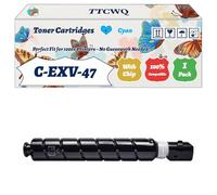 Compatible for Canon C-EXV-47 Toner Cartridges Work for Canon iR ADVANCE C250i C350i C350P C351iF Printers, with Chip, High Yield 33000 Pages, High-Definition Printing (1 Pack Cyan)