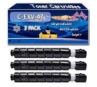 Compatible for Canon C-EXV-47 Toner Cartridges, Work for Canon iR ADVANCE C250i C350i C350P Printers (3 Pack Black)