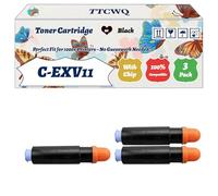 Compatible for Canon C-EXV11 Toner Cartridge Work for Canon IR-2270 IR-3225 IR-2870 IR-3025 Printers, with Chip, High Yield 21000 Pages, High-Definition Printing (3 Pack Black)