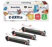 Compatible for Canon C-EXV12 Drum Unit Work for Canon 9630A003BA C-EXV11 iR2270 iR2870 iR3225e iR3245e iR3245Ne iR3570 Printers (3 Pack Black)