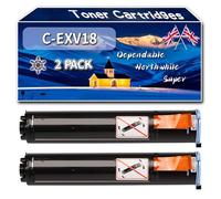 Compatible for Canon C-EXV18 Toner Cartridges, Work for Canon ImageRUNNER IR-1018 IR-1018J IR-1020 IR-1020J IR-1022 IR-1022A IR-1022F IR-1022F IR-1022i IR-1022iF Printers (2-Pack Black)