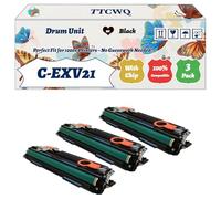 Compatible for Canon C-EXV21 Drum Unit Work for Canon iR ADVANCE C3080i iRC2380i iRC2880 iRC2880i iRC3380 Printers, with Chip, High Yield 87000 Pages, High-Definition Printing (3 Pack Black)