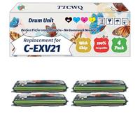 Compatible for Canon C-EXV21 Drum Unit Work for Canon iRC2380i iRC2880 iRC2880i iRC3380 iRC3380e iRC3380i iRC3380Ne iRC3580Ne iR ADVANCE Printers (4-Pack BK/C/M/Y)
