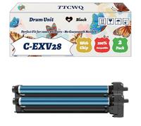 Compatible for Canon C-EXV28 Drum Unit Work for Canon IR Advance C5051 C50451 C52501 C5051 Printers, with Chip, High Yield 80000 Pages, High-Definition Printing (2 Pack Black)